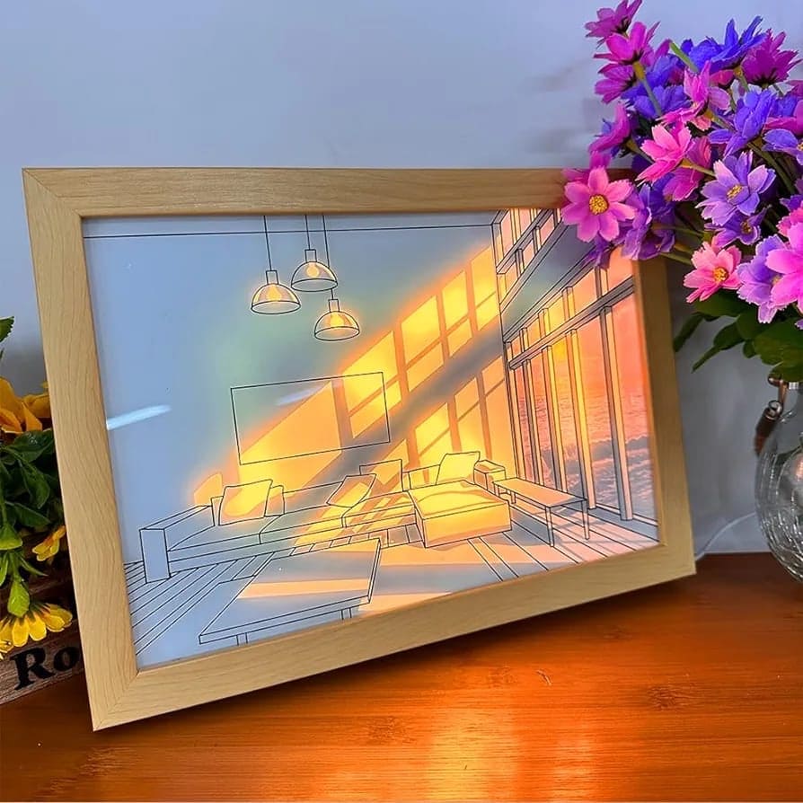 Sunshine Art Painting Frame, LED Shadow Painting Frame, Creative Tabletop Decor Photo Frame, light painting painting Light and Shadow Glowing Frame, Creative Artistic Shadow Painting, 3 Color Luminous Wall Art Decoration, Wooden Light Hollow Photo Frame Sunshine Art Painting Frame, LED Shadow Painting Frame, Creative Tabletop Decor Photo Frame, light painting painting Light and Shadow Glowing Frame, Creative Artistic Shadow Painting, 3 Color Luminous Wall Art Decoration, Wooden Light Hollow Photo Frame